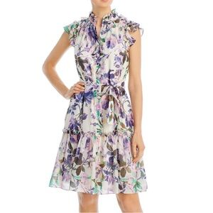🪴New KOBI HALPERIN Shiloh Ruffled Floral Button Front Dress